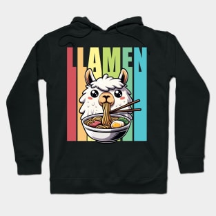 Llamen Cute Llama Eating Ramen Hoodie